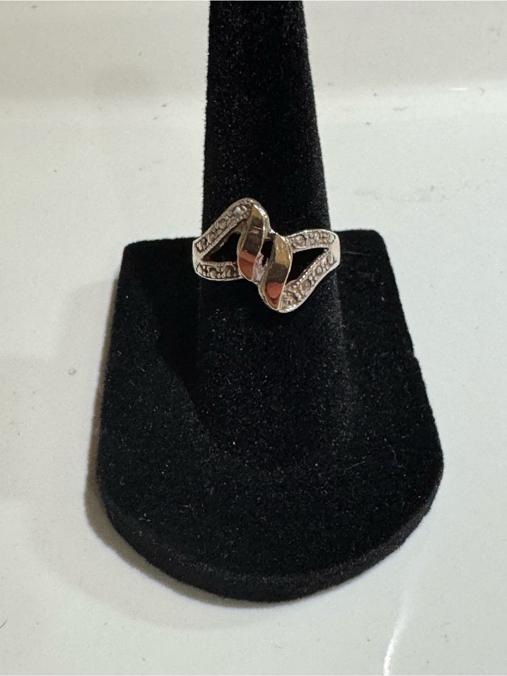 Vintage Two Tone Sterling Silver & 18k Ring
